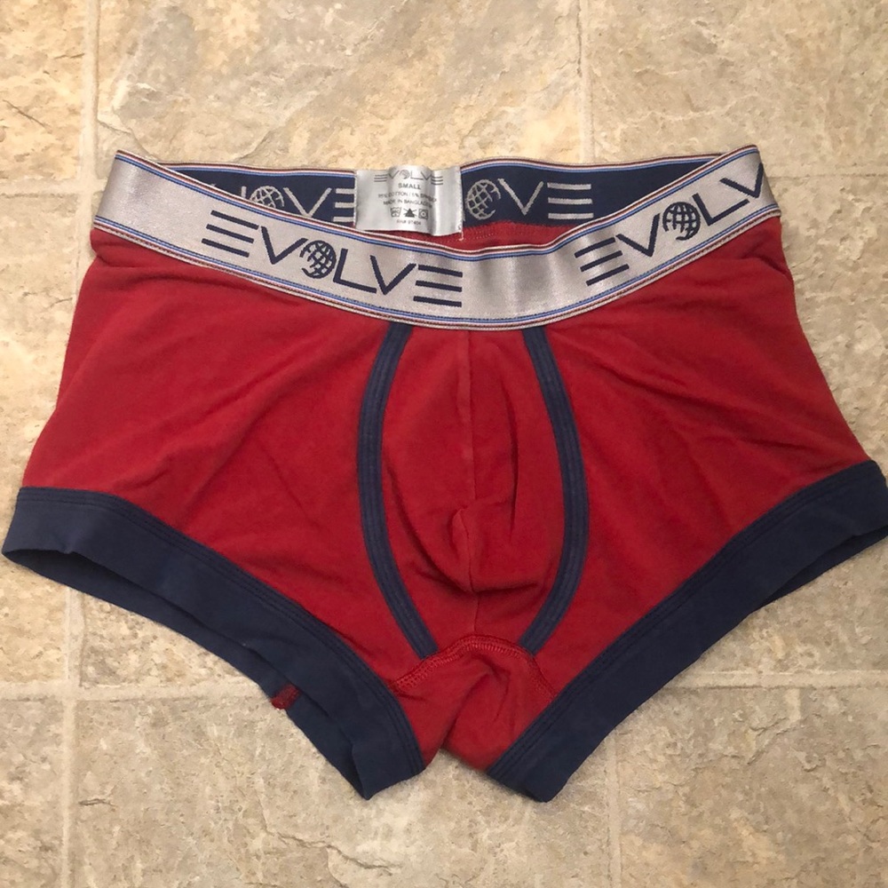 Evolve, trunk boxer briefs, size SMALL, pouch, red